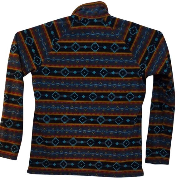 Eddie Bauer Aztec Print Fleece Quarter Zip Pullover Women's Large Warm - Picture 8 of 10